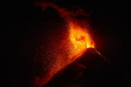 Volcano Fuego Guatemala erupting on February 24, 2017