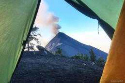 View from tent on Volcan de Fuego
